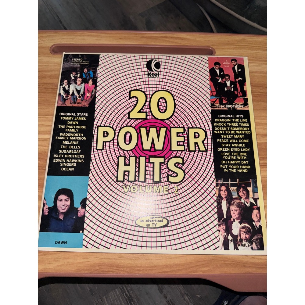 K-Tel 20 Power Hits Volume 2 Vinyl LP Record TU 222 Tommy James Isley Brothers